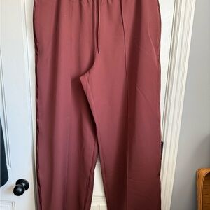 Athleta Tailored Drawstring Pants in Dusty Rose